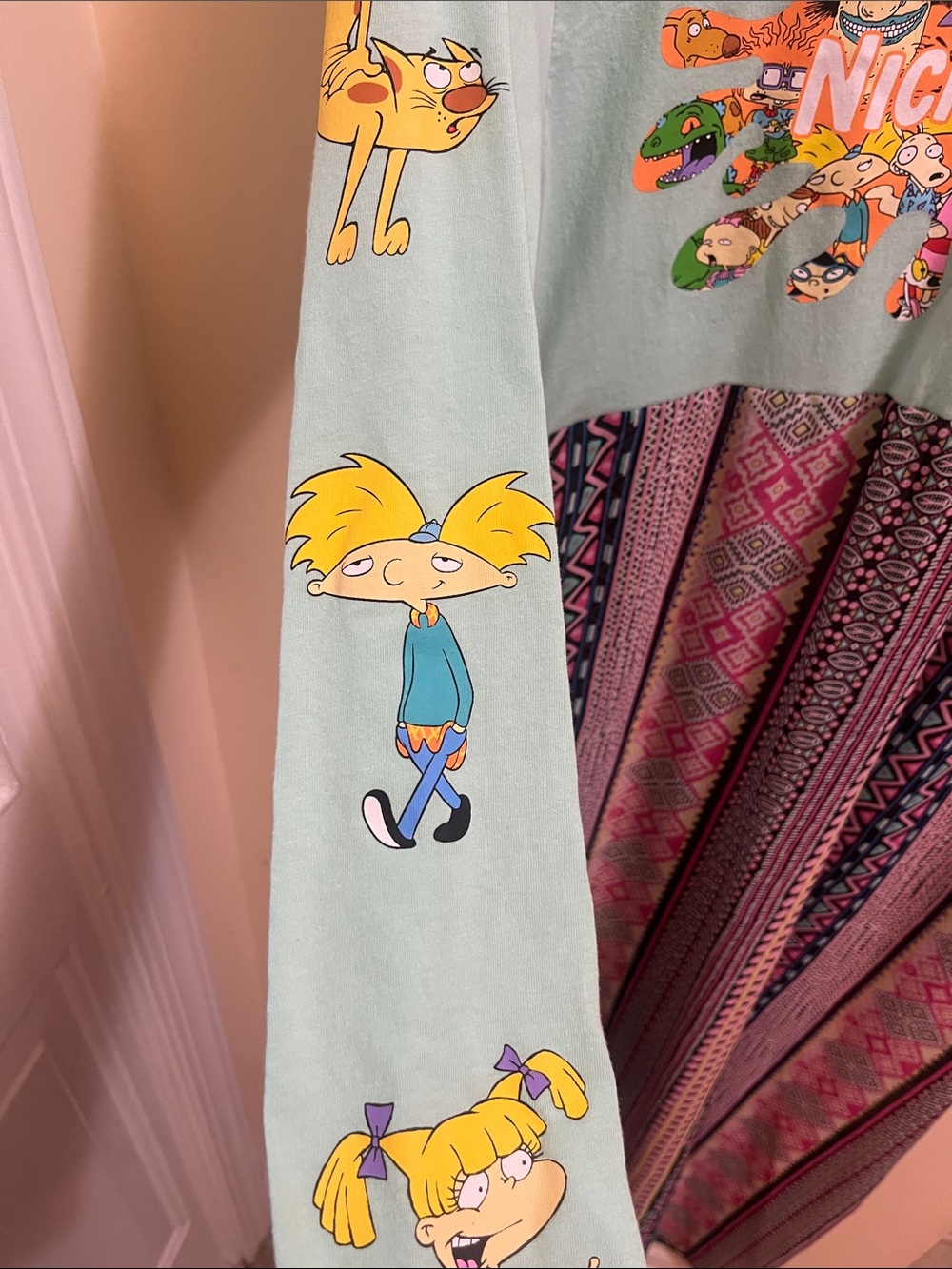 Nickelodeon Mint Green Top with Patterned Aztec Maxi Skirt - Picture 2 of 6